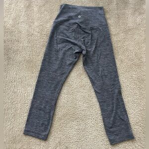 Lululemon Heathered Gray High-Rise Crop 23”Leggings
